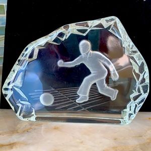 Glass cut bowler decor